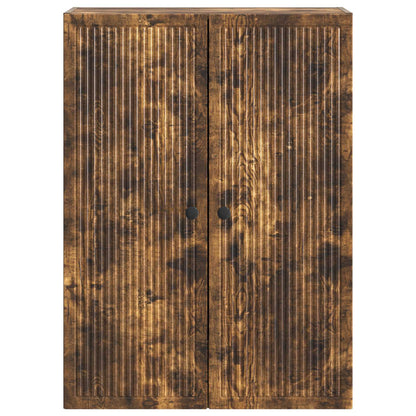 Wandkast Gerookt eiken 66 x 34,5 x 90 cm Bewerkt hout