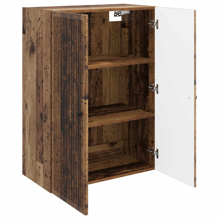 Wandkast Oud hout 66 x 34,5 x 90 cm Bewerkt hout