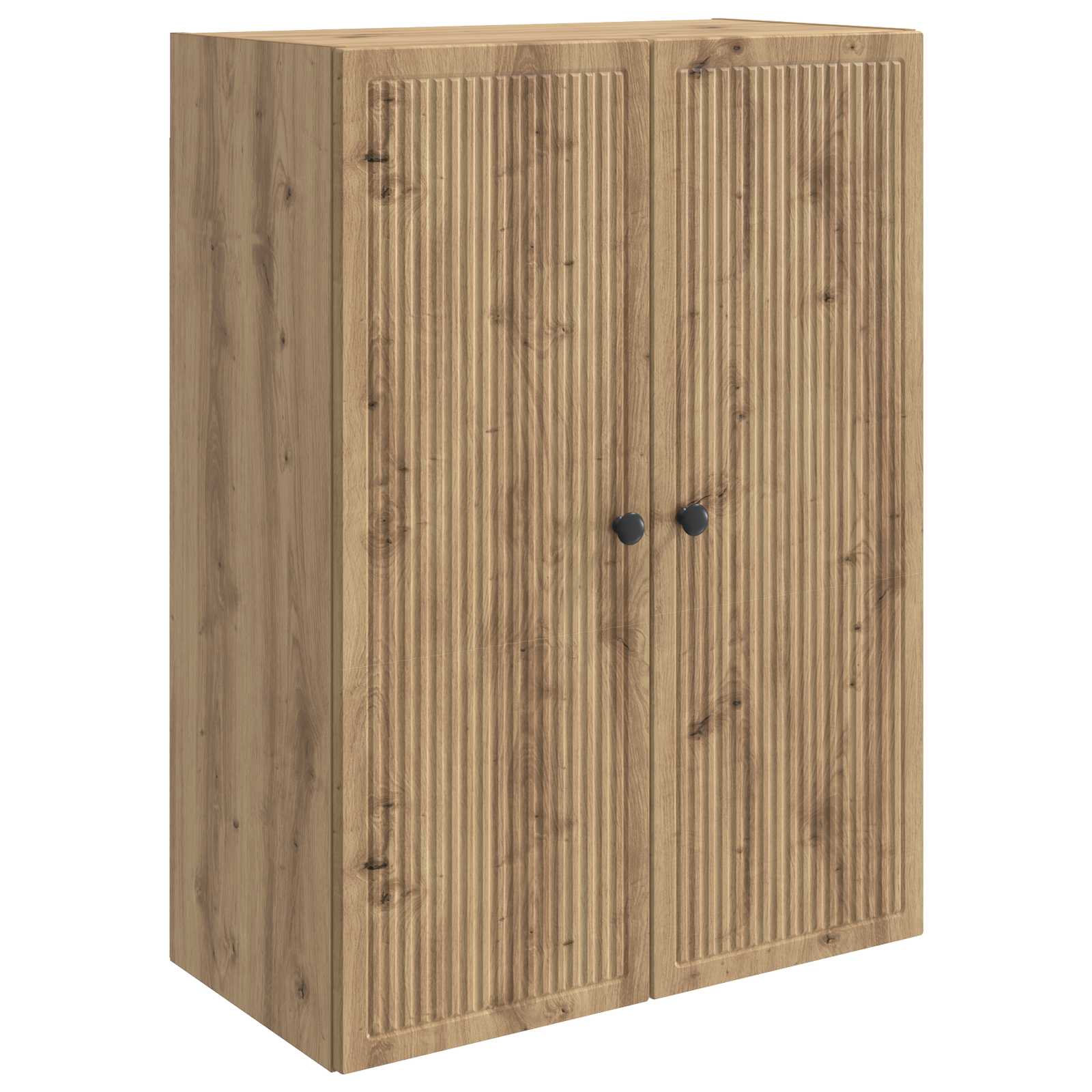Wandkast Artisanaal eiken 66 x 34,5 x 90 cm Bewerkt hout