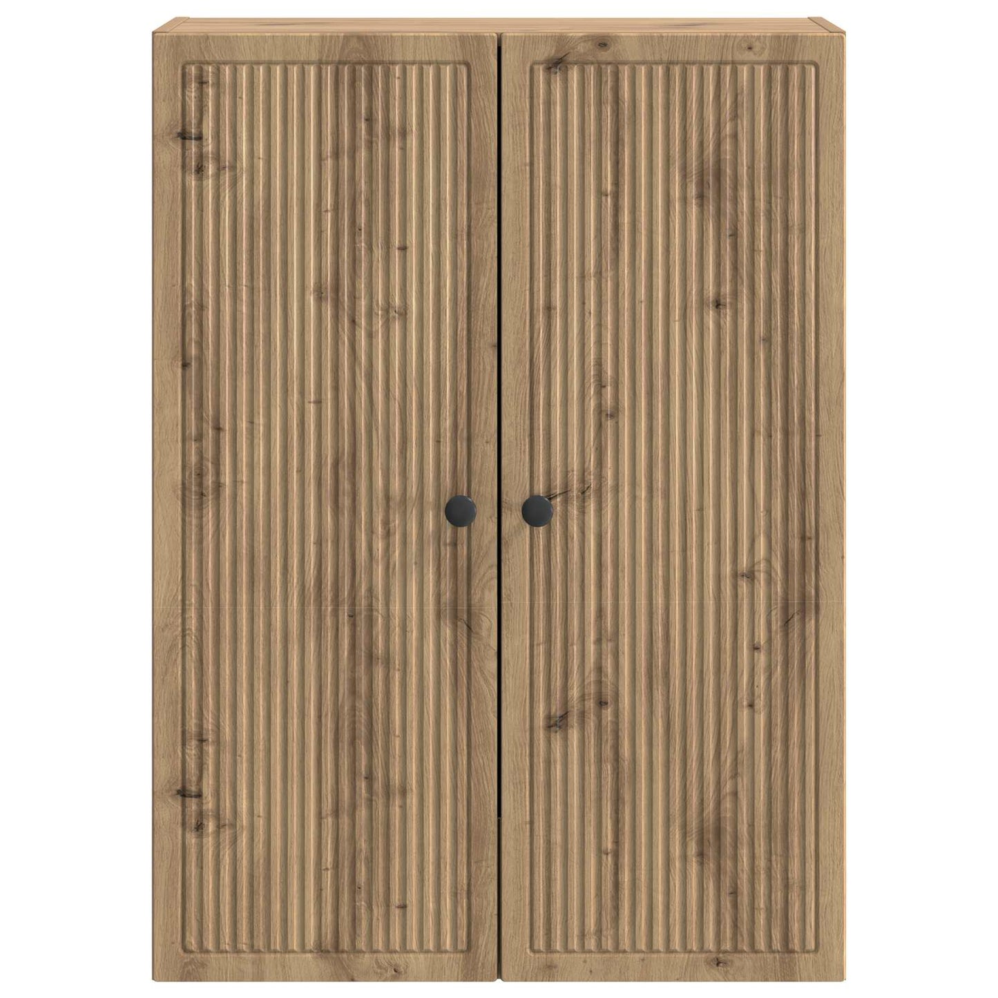 Wandkast Artisanaal eiken 66 x 34,5 x 90 cm Bewerkt hout