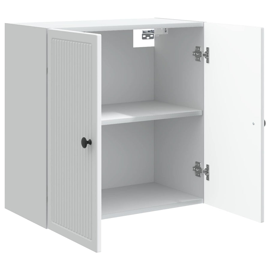 Wandkast Wit 59 x 31 x 60 cm Bewerkt hout
