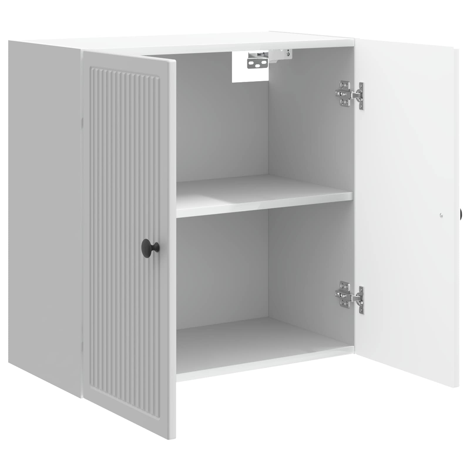 Wandkast Hoogglans Wit 59 x 31 x 60 cm Bewerkt hout