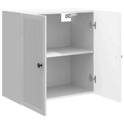 Wandkast Hoogglans Wit 59 x 31 x 60 cm Bewerkt hout