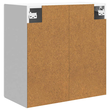 Wandkast Hoogglans Wit 59 x 31 x 60 cm Bewerkt hout
