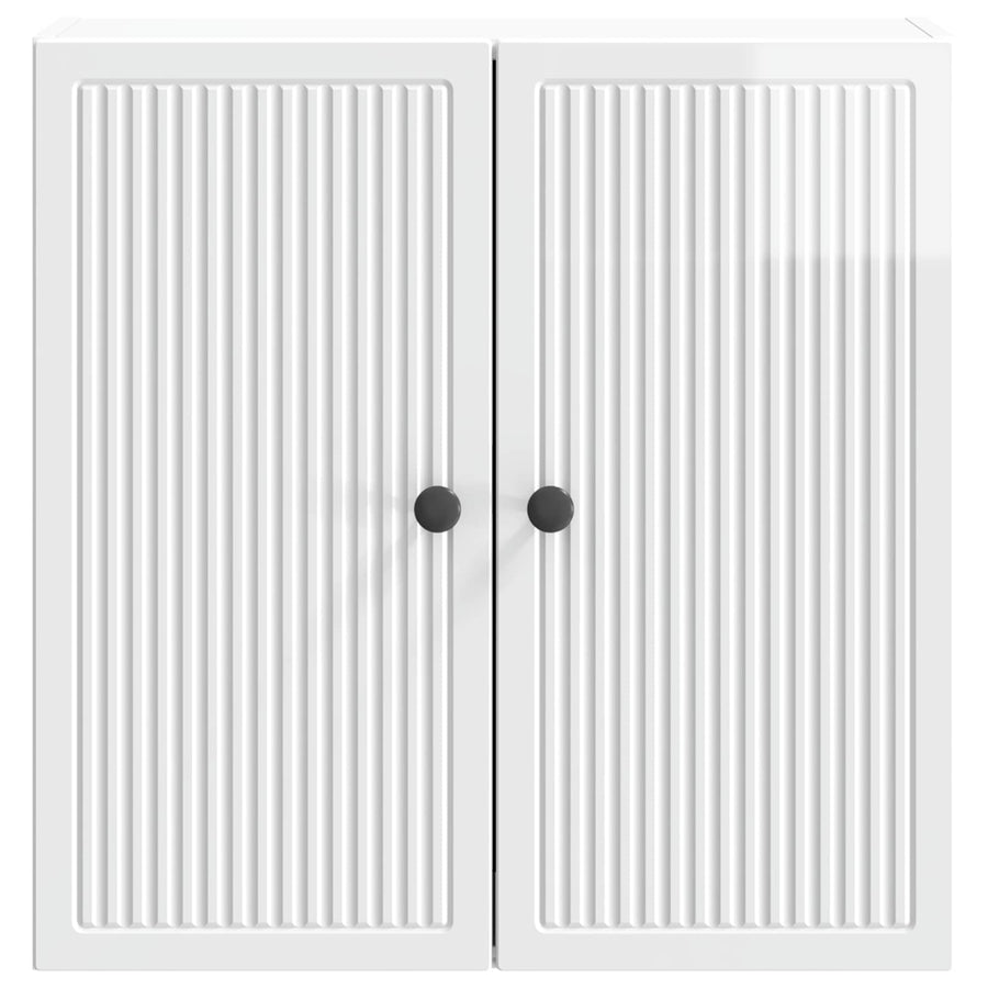 Wandkast Hoogglans Wit 59 x 31 x 60 cm Bewerkt hout
