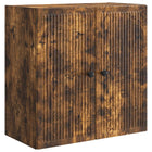 Wandkast 59x31x60 cm gerookt eiken bewerkt hout