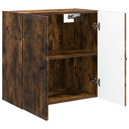 Wandkast Gerookt eiken 59 x 31 x 60 cm Bewerkt hout