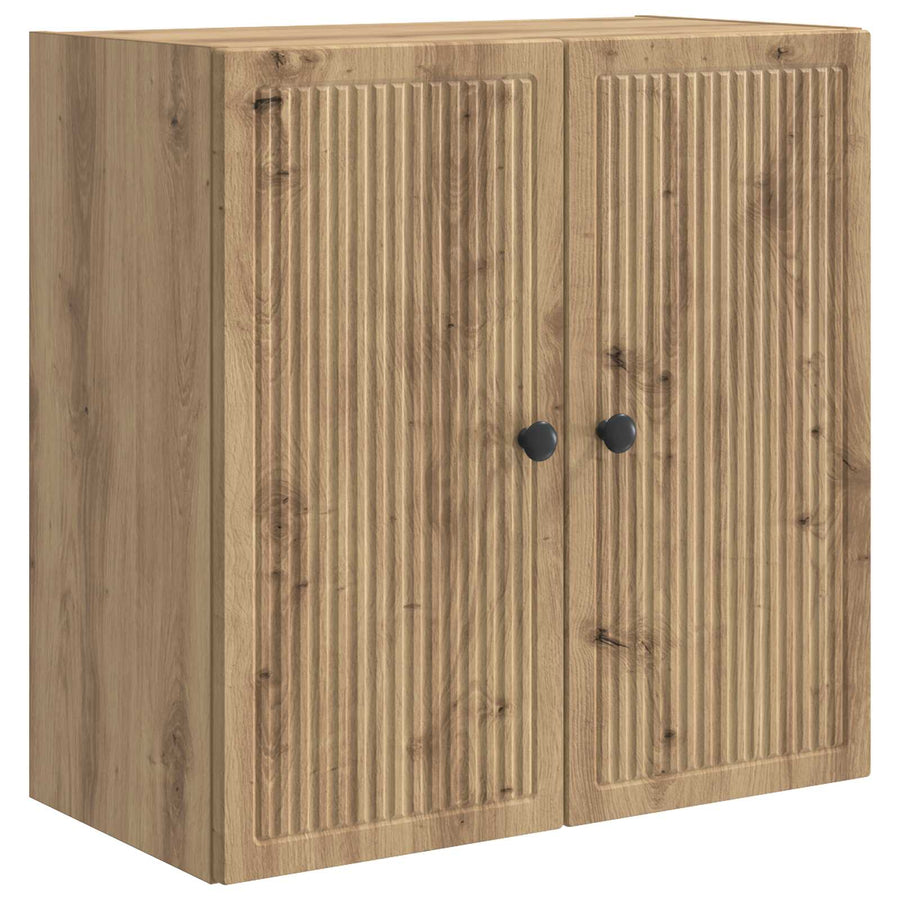Wandkast Artisanaal eiken 59 x 31 x 60 cm Bewerkt hout