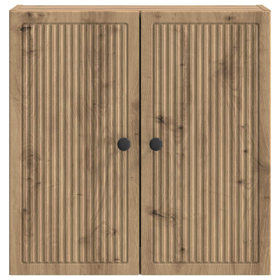 Wandkast Artisanaal eiken 59 x 31 x 60 cm Bewerkt hout