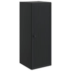 Wandkast bewerkt hout 33x34,5x90 cm zwart