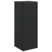 Wandkast bewerkt hout 33x34,5x90 cm zwart
