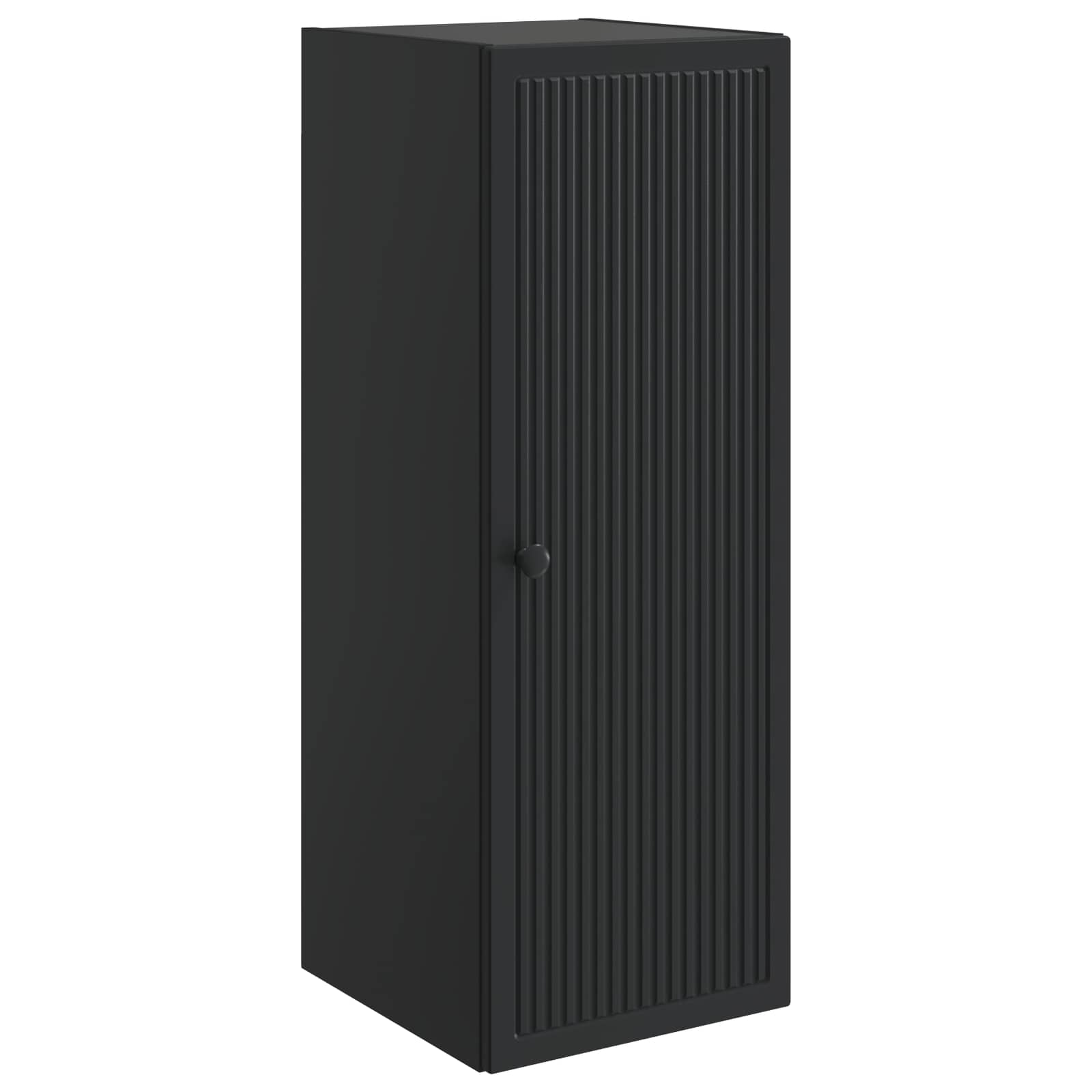 Wandkast Zwart 33 x 34,5 x 90 cm Bewerkt hout