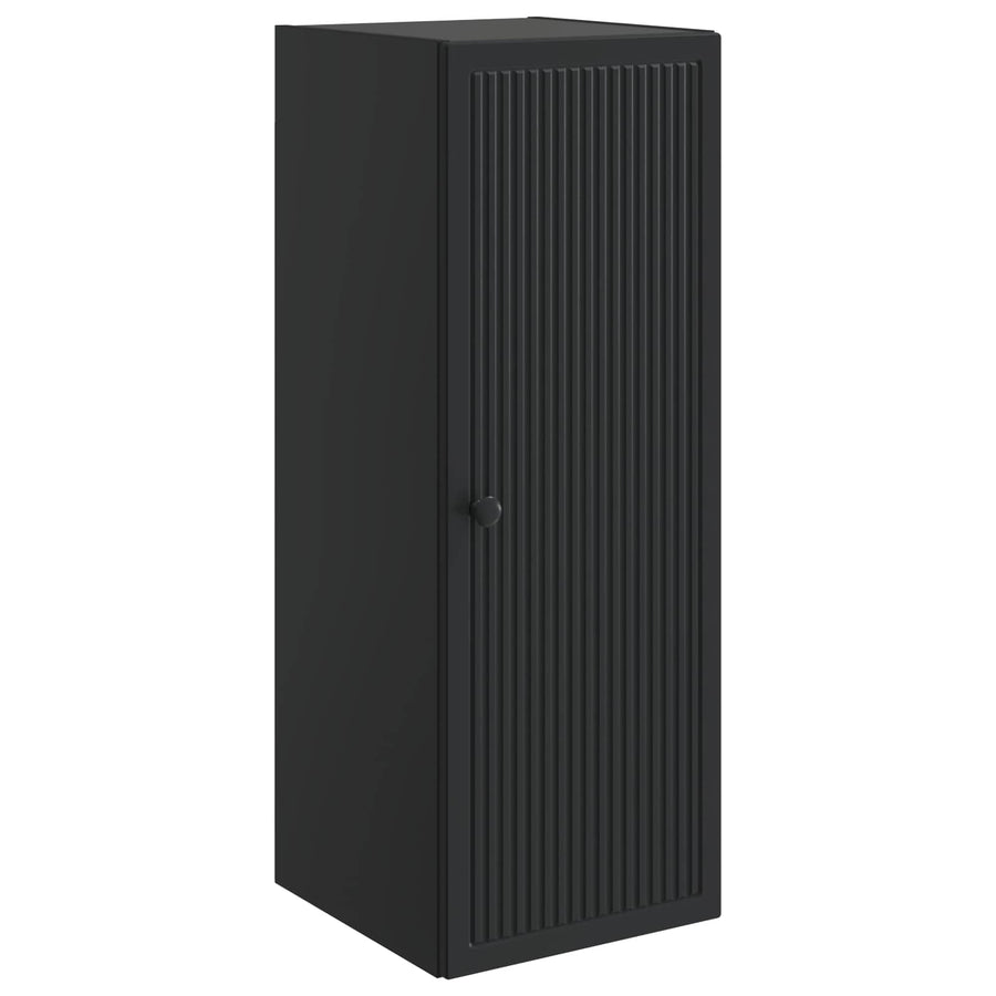 Wandkast Zwart 33 x 34,5 x 90 cm Bewerkt hout