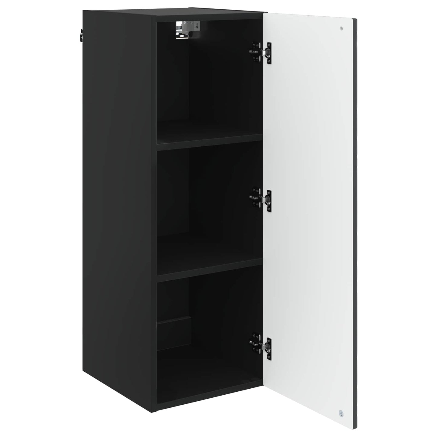 Wandkast Zwart 33 x 34,5 x 90 cm Bewerkt hout