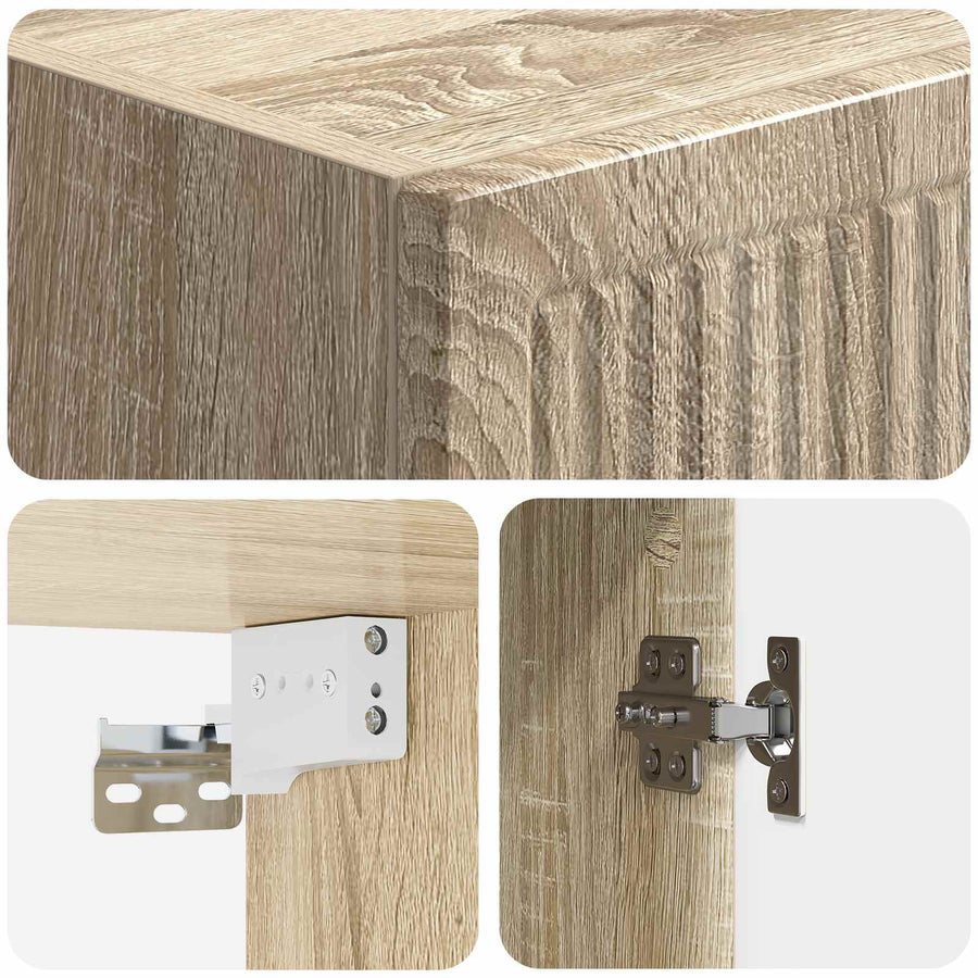 Wandkast Sonoma Eiken 33 x 34,5 x 90 cm Bewerkt hout