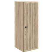 Wandkast bewerkt hout 33x34,5x90 cm eiken