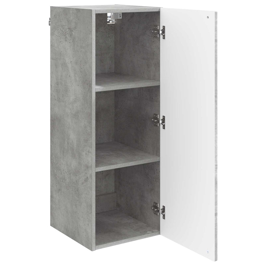 Wandkast Betongrijs 33 x 34,5 x 90 cm Bewerkt hout