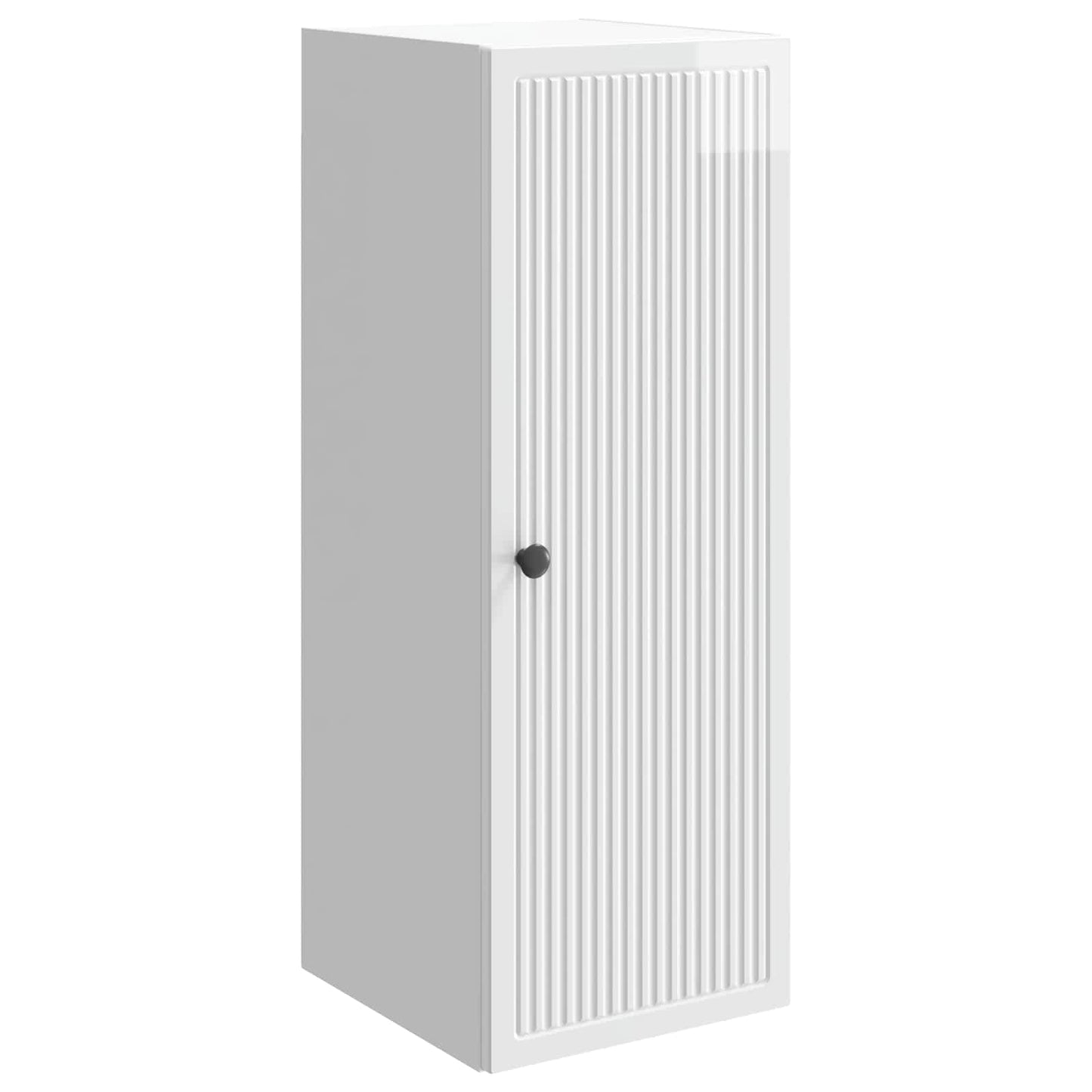 Wandkast Hoogglans Wit 33 x 34,5 x 90 cm Bewerkt hout