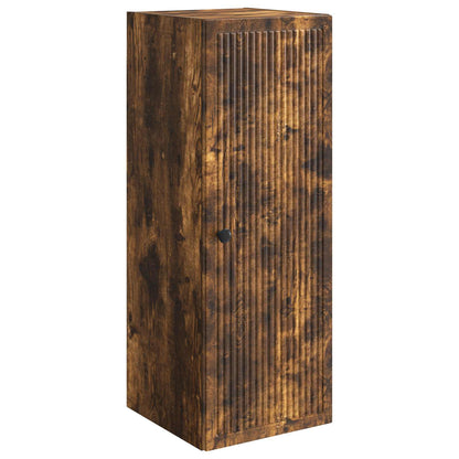 Wandkast Gerookt eiken 33 x 34,5 x 90 cm Bewerkt hout