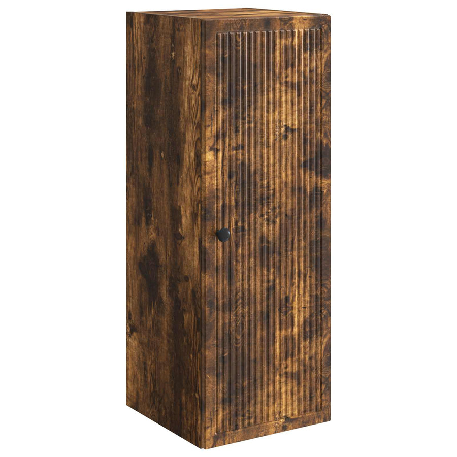 Wandkast Gerookt eiken 33 x 34,5 x 90 cm Bewerkt hout