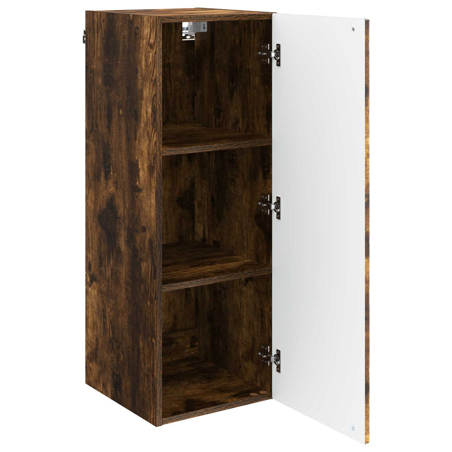 Wandkast Gerookt eiken 33 x 34,5 x 90 cm Bewerkt hout