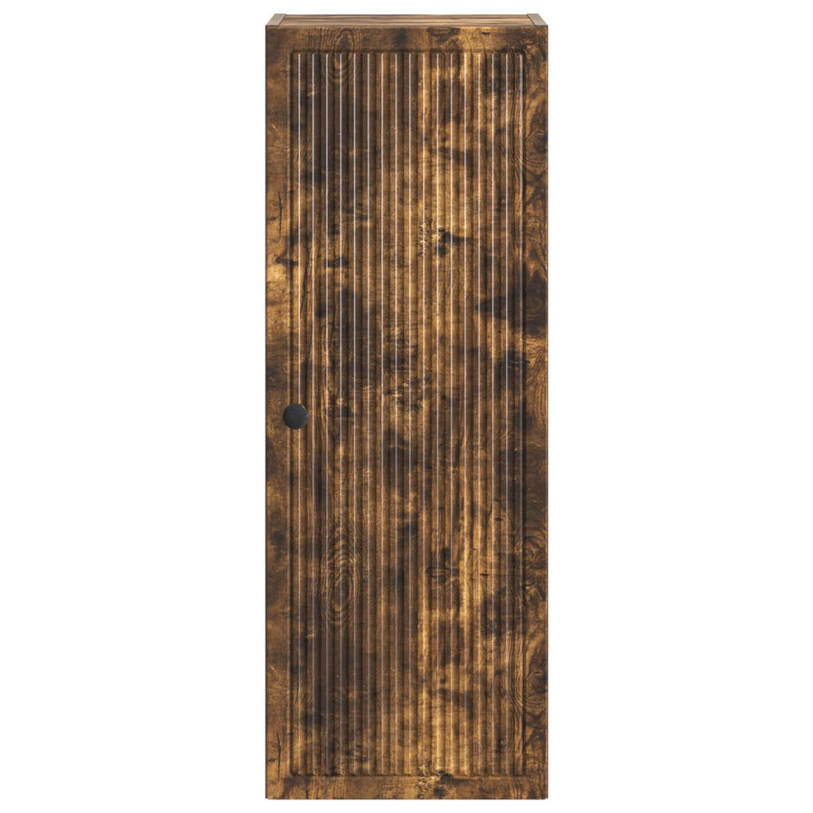 Wandkast Gerookt eiken 33 x 34,5 x 90 cm Bewerkt hout