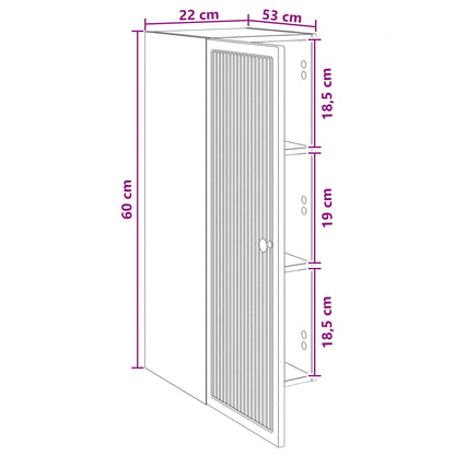 Wandkast Gerookt eiken 33 x 34,5 x 90 cm Bewerkt hout