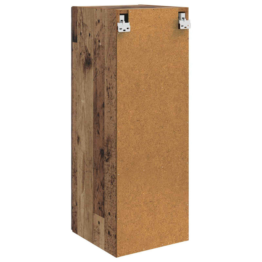 Wandkast Oud hout 33 x 34,5 x 90 cm Bewerkt hout