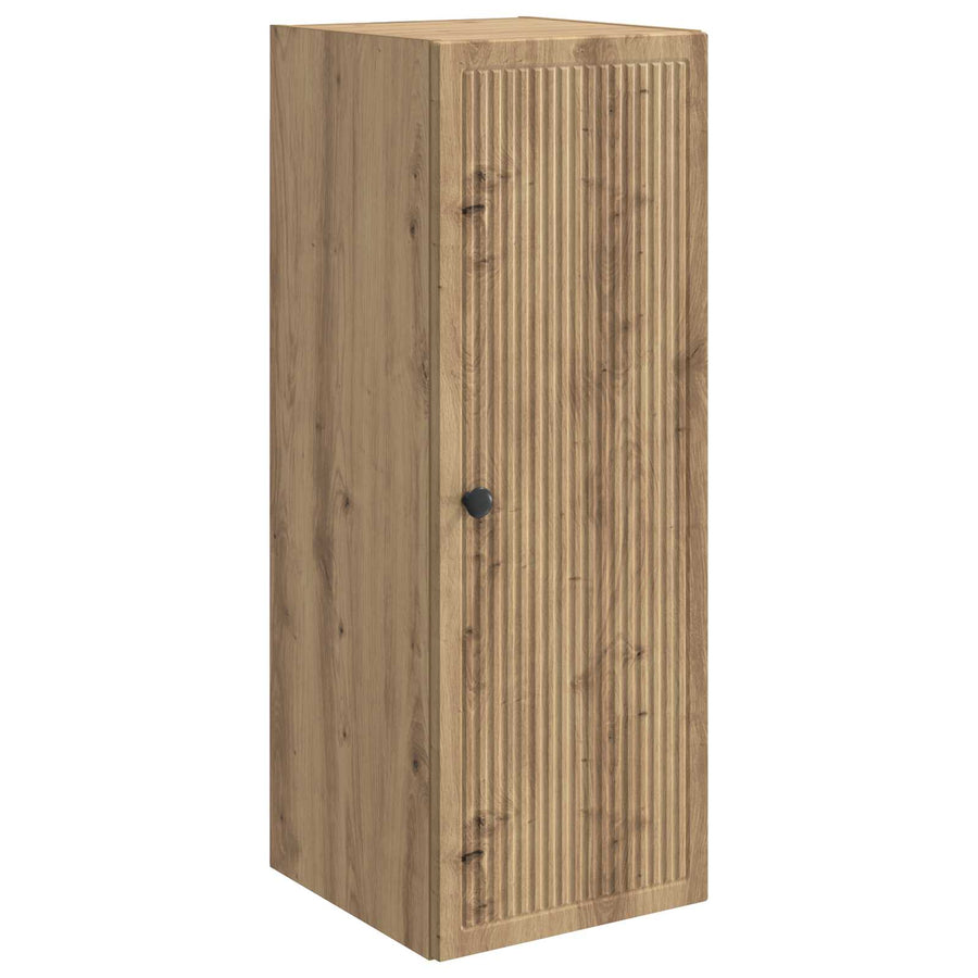 Wandkast Artisanaal eiken 33 x 34,5 x 90 cm Bewerkt hout