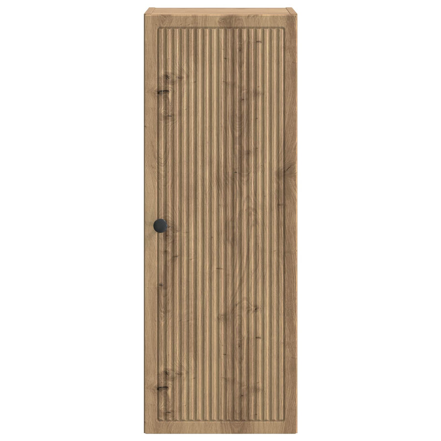 Wandkast Artisanaal eiken 33 x 34,5 x 90 cm Bewerkt hout