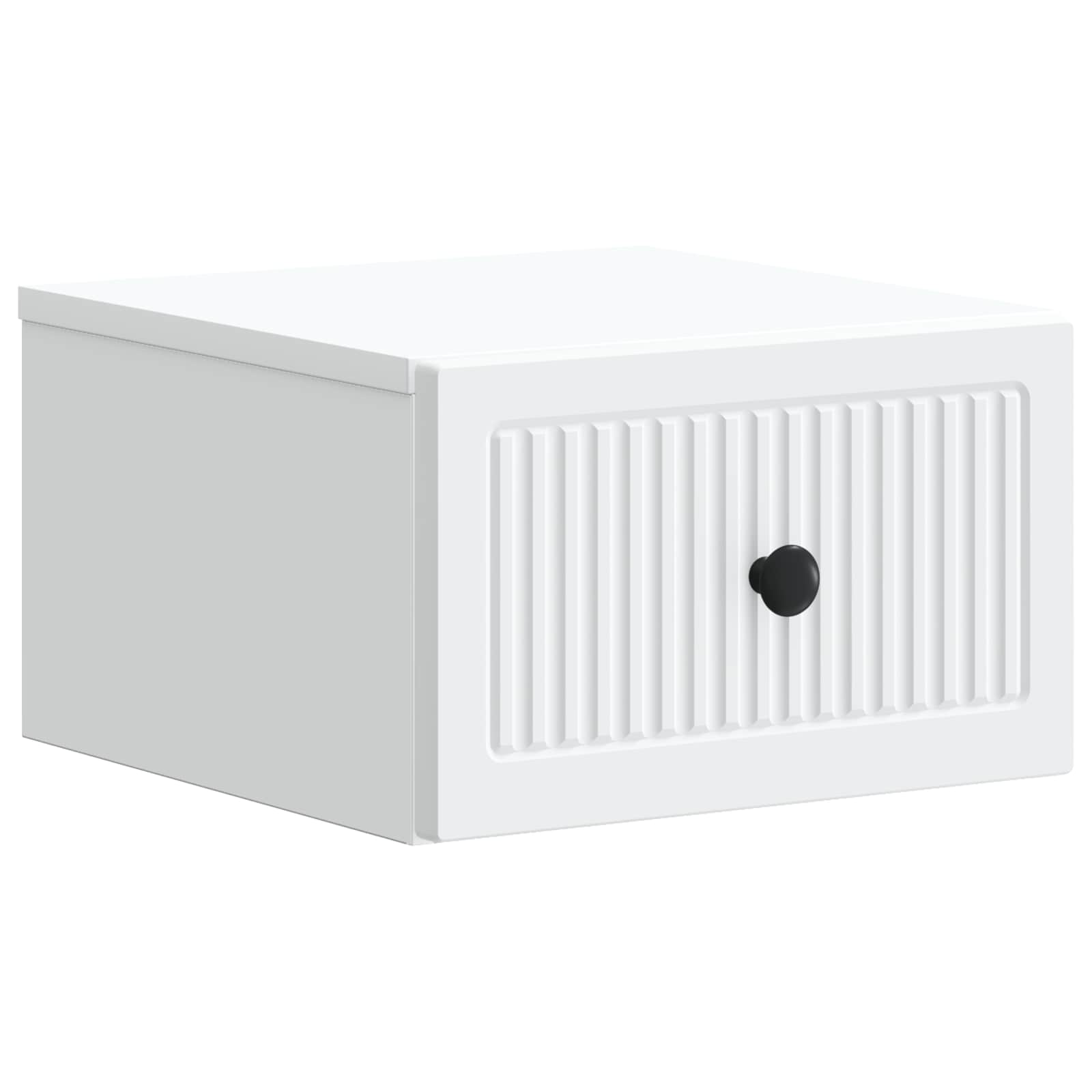 Wandbeugel Bedkast met lade Wit 33 x 34,5 x 20 cm Bewerkt hout
