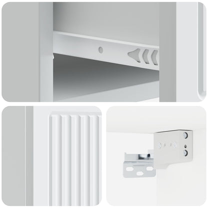 Wandbeugel Bedkast 2 pcs Wit 33 x 34,5 x 20 cm Bewerkt hout