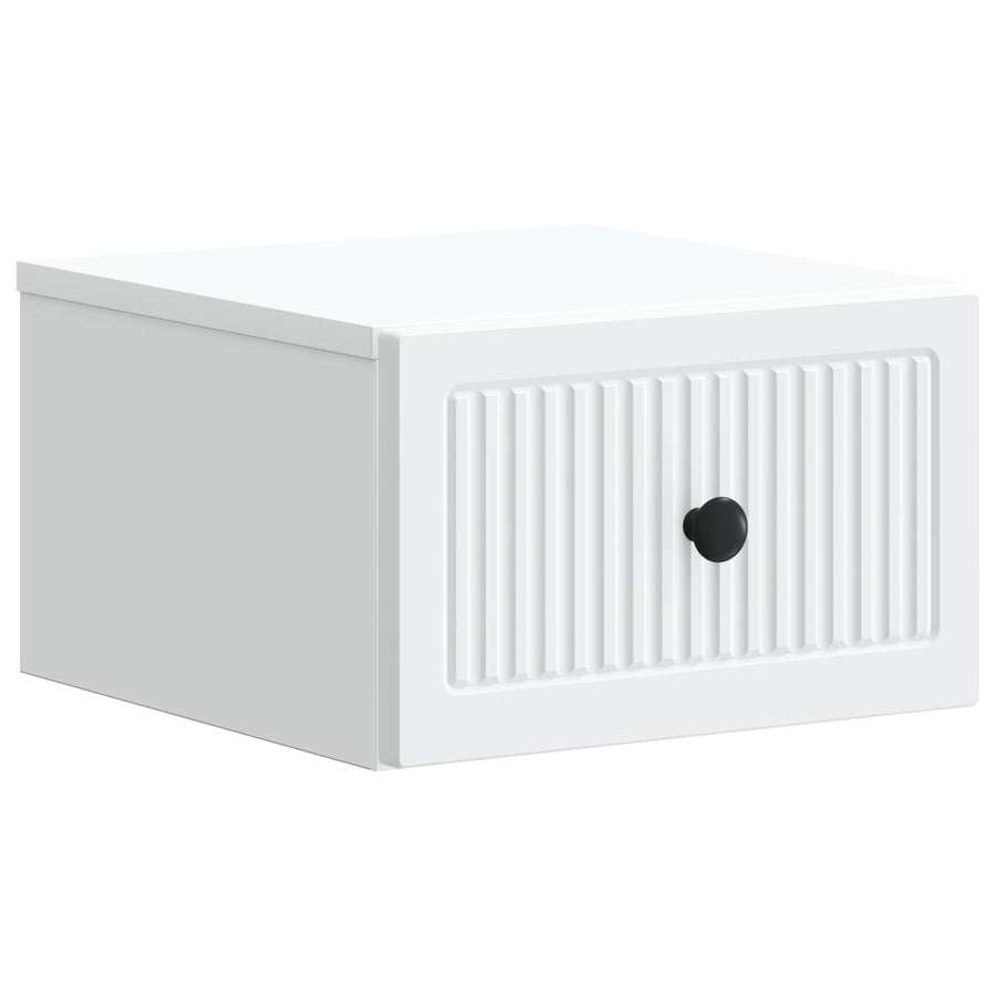 Wandbeugel Bedkast 2 pcs Wit 33 x 34,5 x 20 cm Bewerkt hout