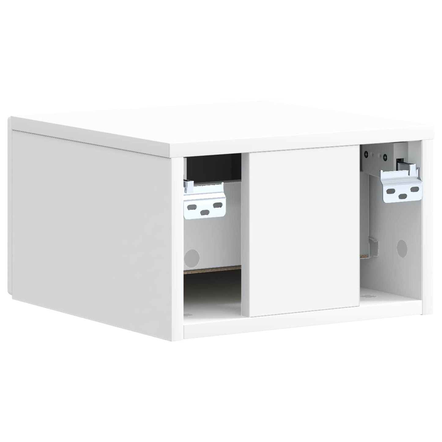 Wandbeugel Bedkast 2 pcs Wit 33 x 34,5 x 20 cm Bewerkt hout