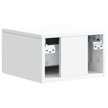 Wandbeugel Bedkast 2 pcs Wit 33 x 34,5 x 20 cm Bewerkt hout