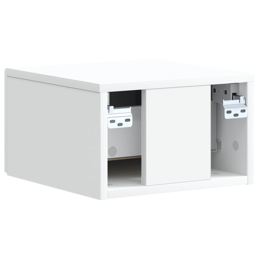 Wandbeugel Bedkast 2 pcs Wit 33 x 34,5 x 20 cm Bewerkt hout