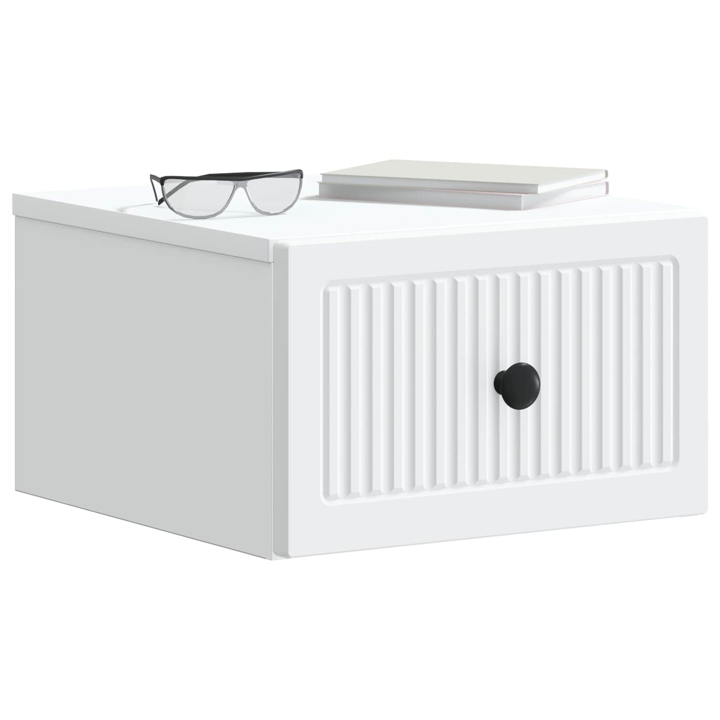 Wandbeugel Bedkast 2 pcs Wit 33 x 34,5 x 20 cm Bewerkt hout