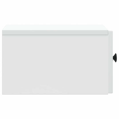 Wandbeugel Bedkast 2 pcs Wit 33 x 34,5 x 20 cm Bewerkt hout