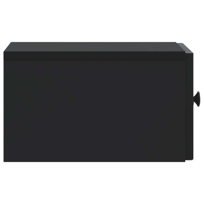 Wandbeugel Bedkast Zwart 33 x 34,5 x 20 cm Bewerkt hout