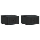 Wall Mount Murphy Bed 2 pcs Black 33 x 34.5 x 20 cm Engineered Wood