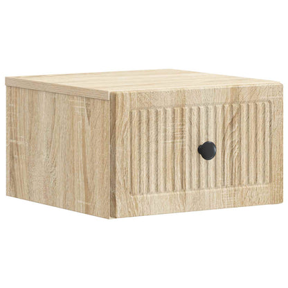 Wandbeugel Bedkast Sonoma Eiken 33 x 34,5 x 20 cm Bewerkt hout