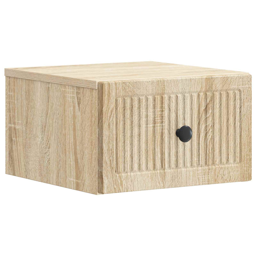 Wandbeugel Bedkast Sonoma Eiken 33 x 34,5 x 20 cm Bewerkt hout