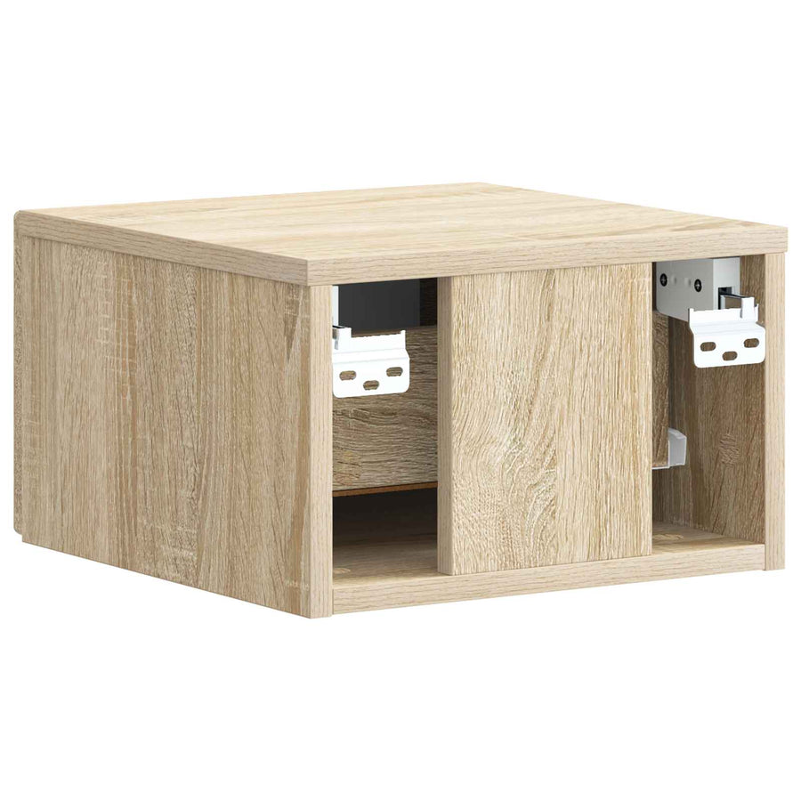 Wandbeugel Bedkast Sonoma Eiken 33 x 34,5 x 20 cm Bewerkt hout