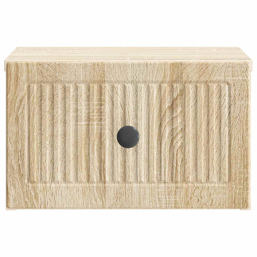Wandbeugel Bedkast Sonoma Eiken 33 x 34,5 x 20 cm Bewerkt hout