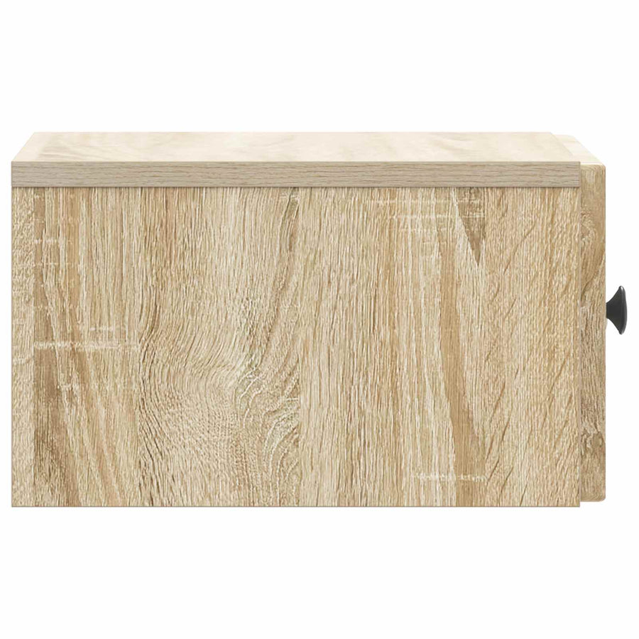 Wandbeugel Bedkast Sonoma Eiken 33 x 34,5 x 20 cm Bewerkt hout