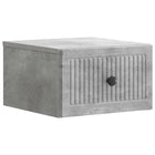 Wandkast betongrijs 33x34,5x20 cm bewerkt hout