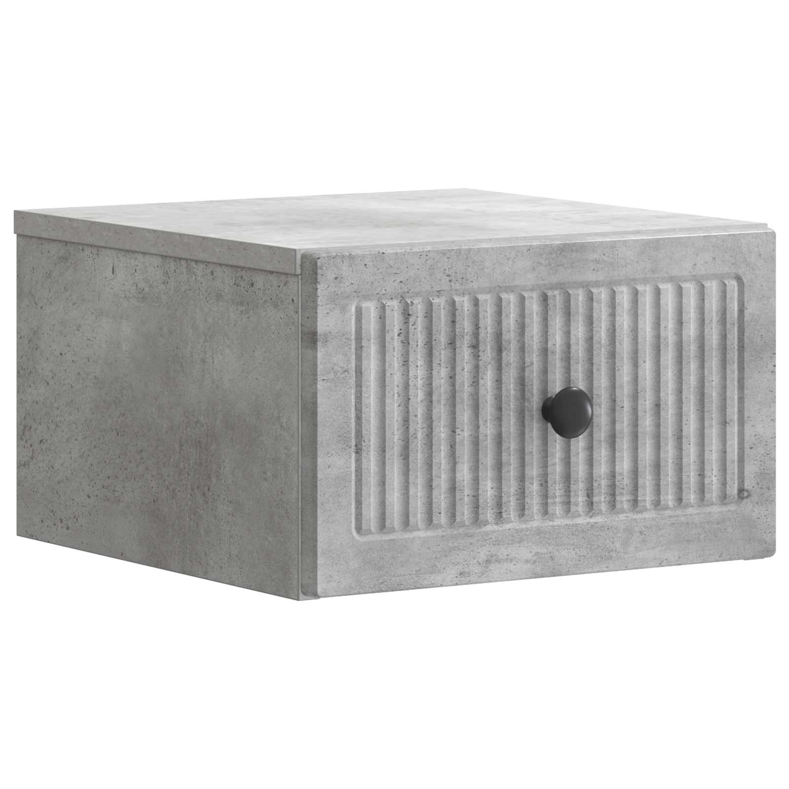 Wandbeugel Bedkast Betongrijs 33 x 34,5 x 20 cm Bewerkt hout