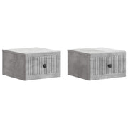 Wandkast 33x34,5x20 cm 2 stuks betongrijs bewerkt hout