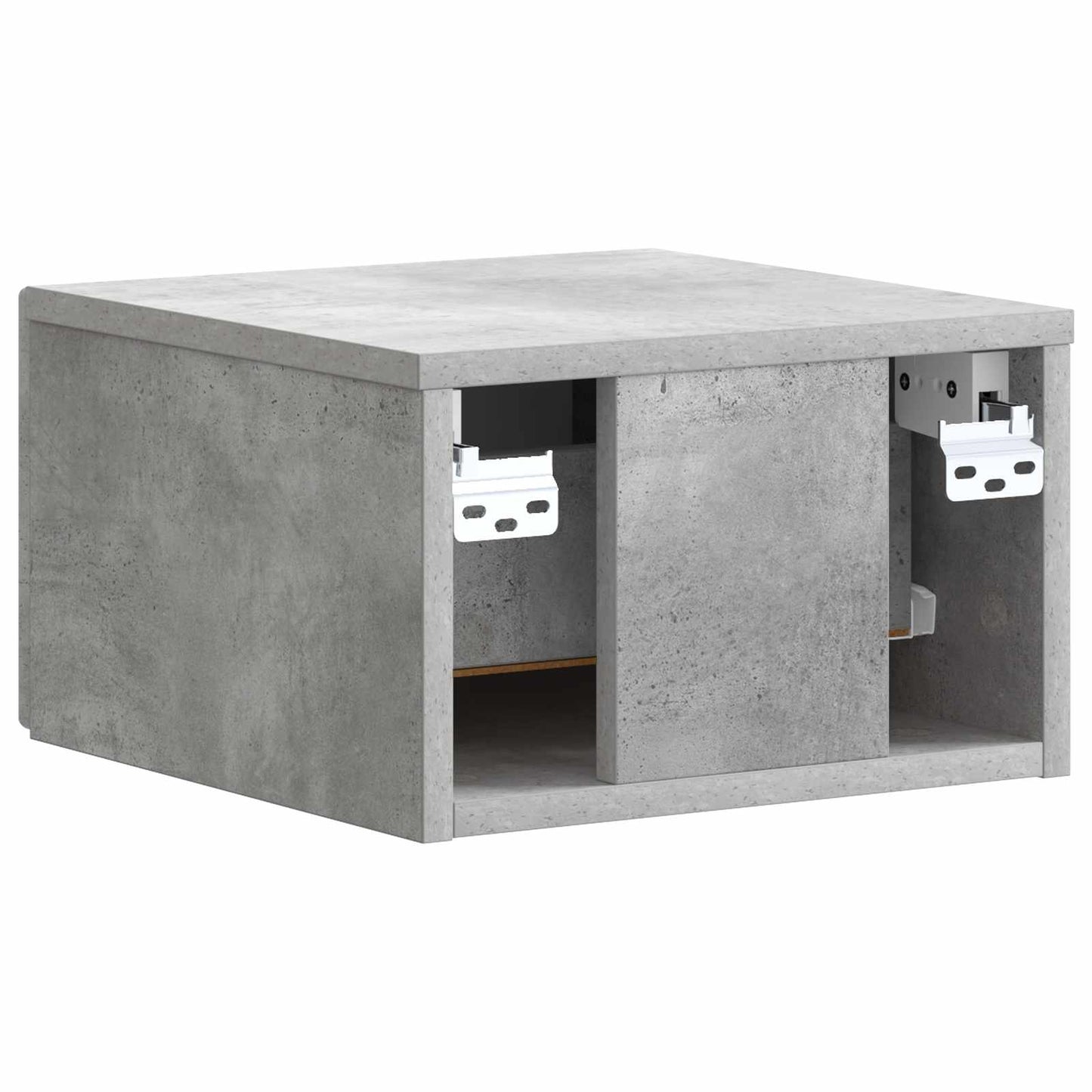 Wandbeugel Bedkast met lade 2 pcs Betongrijs 33 x 34,5 x 20 cm