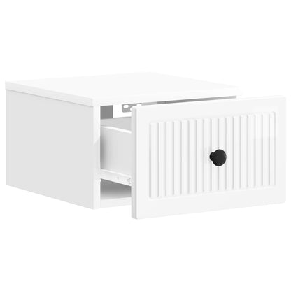 Wandbeugel Bedkast 2 pcs Hoogglans Wit 33 x 34,5 x 20 cm